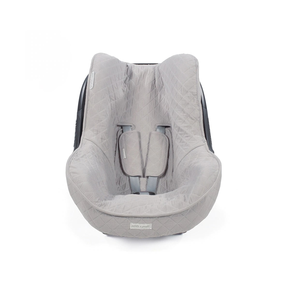 Grey stitched universal car seat cover