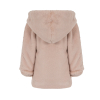 Lapin House pink faux fur bow coat