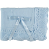 Blue baby blanket with bow