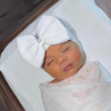 Newborn hat with bow white