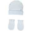 Pink classic newborn set hat and mittens