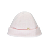 Pink rib baby hat