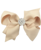 Gold bow hair clip with rhinestones