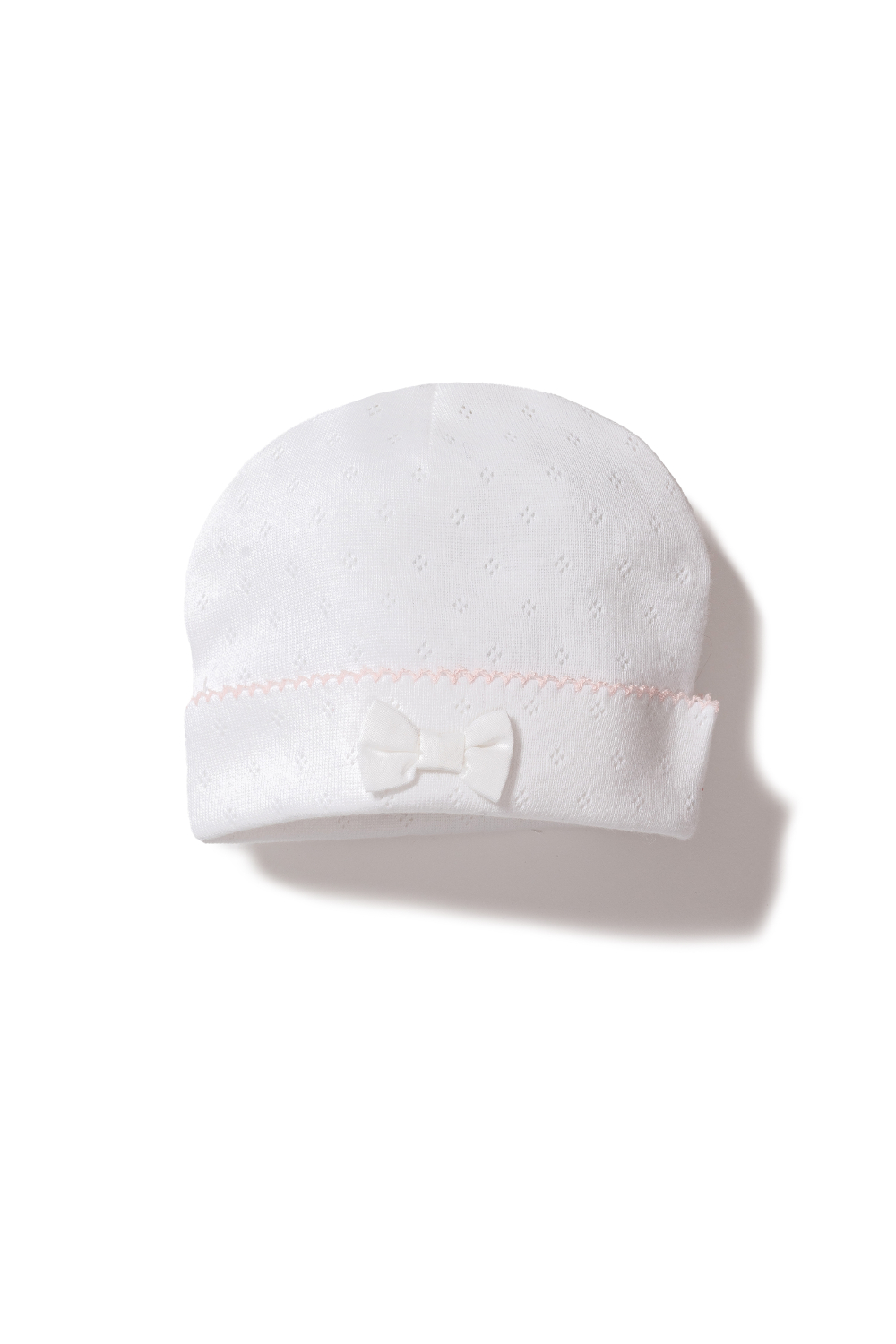 White rose newborn hat