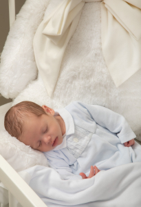 Classic Baby Blue Velour baby outfit