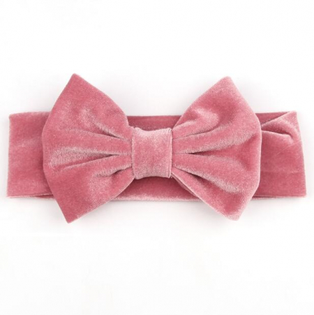 Pink velvet headband