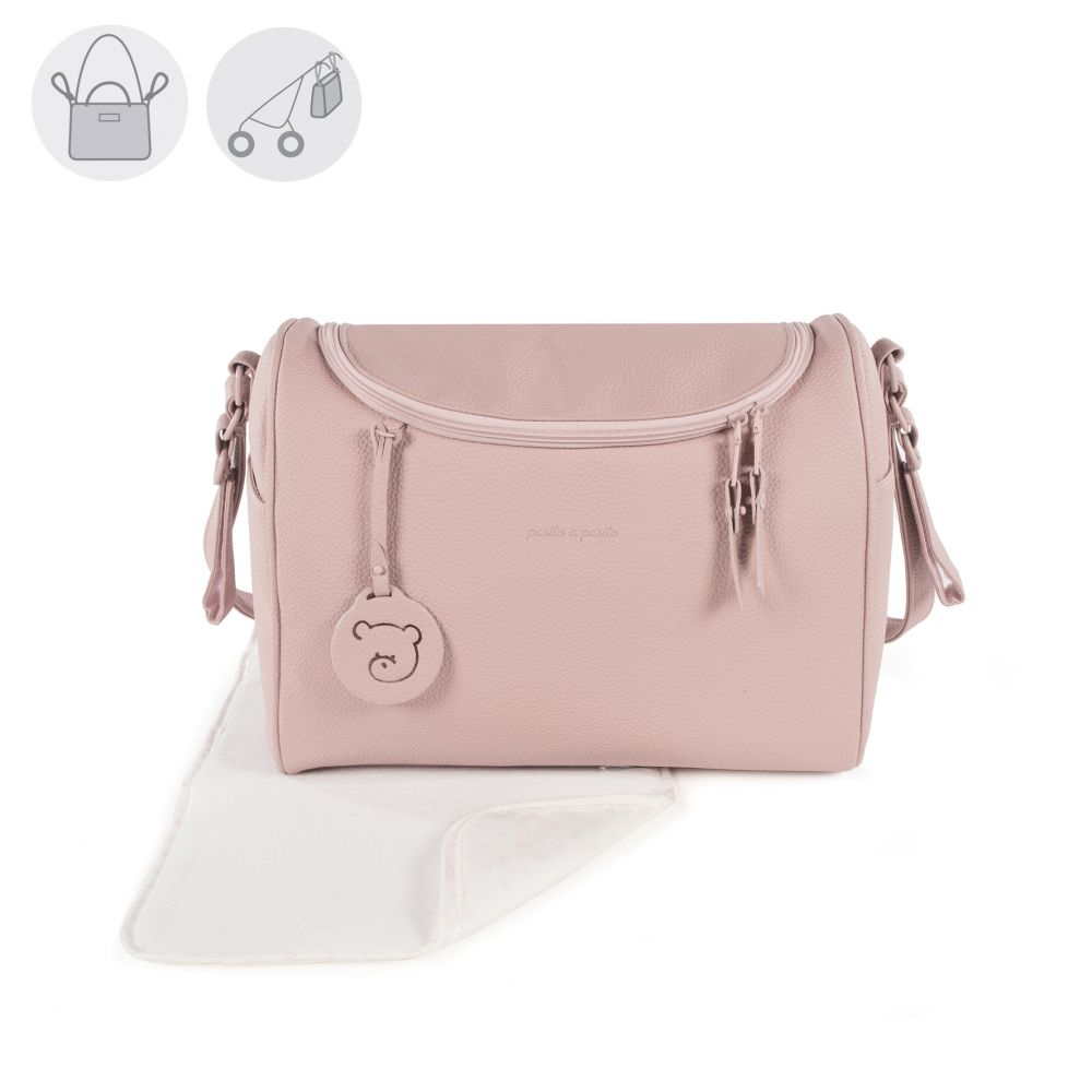 Pink diaper bag with changing mat Yummy Collection - 35 X 26 X 21 CM