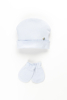 Pure set newborn hat and mittens blue newborn
