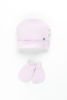 Pure set newborn hat and mittens pink newborn
