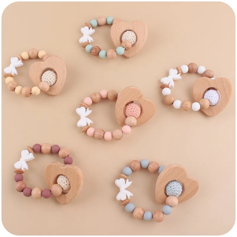 Bow love teether baby toy