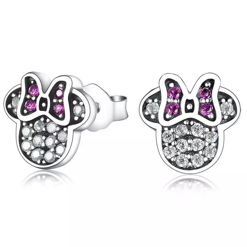 Minnie Mouse earrings 925 Silver